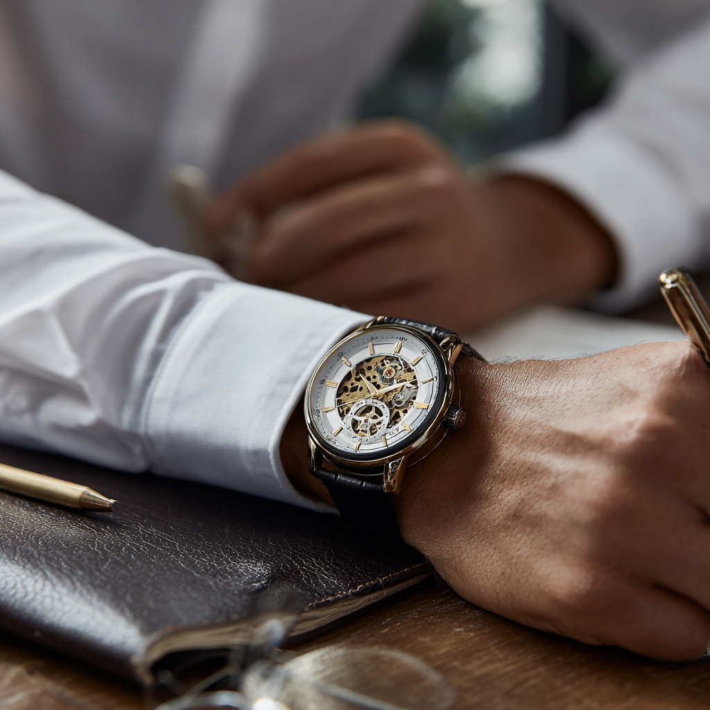 VOLTÉRA™ Roulette – Men's Luxury Skeleton Watch | Automatic, Waterproof, Elegant